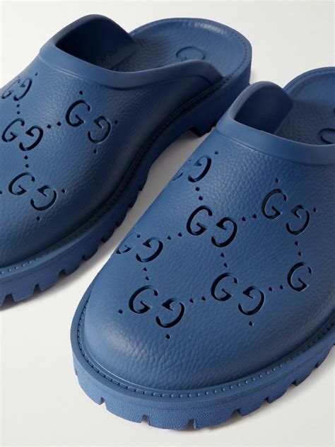 blue gucci crocs|gucci women clogs.